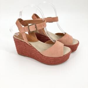 PENELOPE CHILVERS Hannah Suede Espadrille Wedge Heels Strappy Women's Size 5